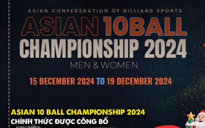 Giải Vô Địch Billiards 10 Bi Châu Á 2024 Chính Thức Được Công Bố