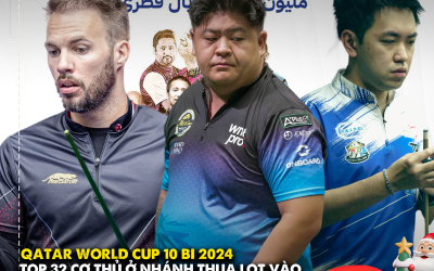 QATAR WORLD CUP 10 BALL 2024: 32 CƠ THỦ XUẤT SẮC VƯỢT QUA VÒNG LOẠI NHÁNH THUA