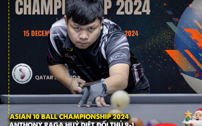 Chiến Thắng Hủy Diệt: "Thợ Phi" Thẳng Tiến Tứ Kết Giải Vô Địch 10-Ball Châu Á 2024!