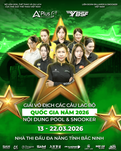 POOL NỮ: : GIẢI VÔ ĐỊCH CÁC CÂU LẠC BỘ QUỐC GIA NĂM 2026