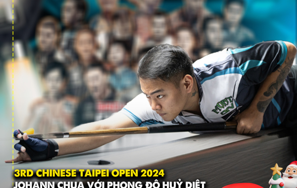JOHANN CHUA TIẾP TỤC PHONG ĐỘ HUỶ DIỆT, TIẾN VÀO TỨ KẾT 3RD CHINESE TAIPEI OPEN 2024