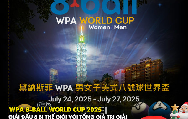 DynaSpheres Chính Thức Khởi Động Giải Vô Địch Thế Giới 8-Ball WPA tại Đài Loan Với Quỹ Giải Thưởng 750,000 USD, Chào Đón Tài Năng Trẻ Tranh Tài Vì Danh Hiệu Thế Giới