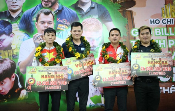 Lộ diện nhà vô địch vòng loại Giải Billiards quốc tế TPHCM