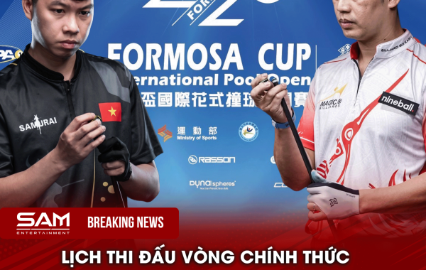 Lường Đức Thiện và Đặng Thành Kiên bước vào vòng chính thức Formosa Cup International Pool Open 2026
