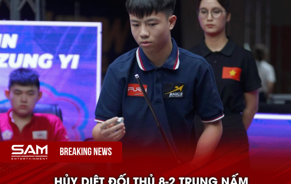 Nguyễn Tiến Trung thắng đậm 8-2, tiến vào bán kết nội dung Junior tại Formosa Cup International Pool Open 2026