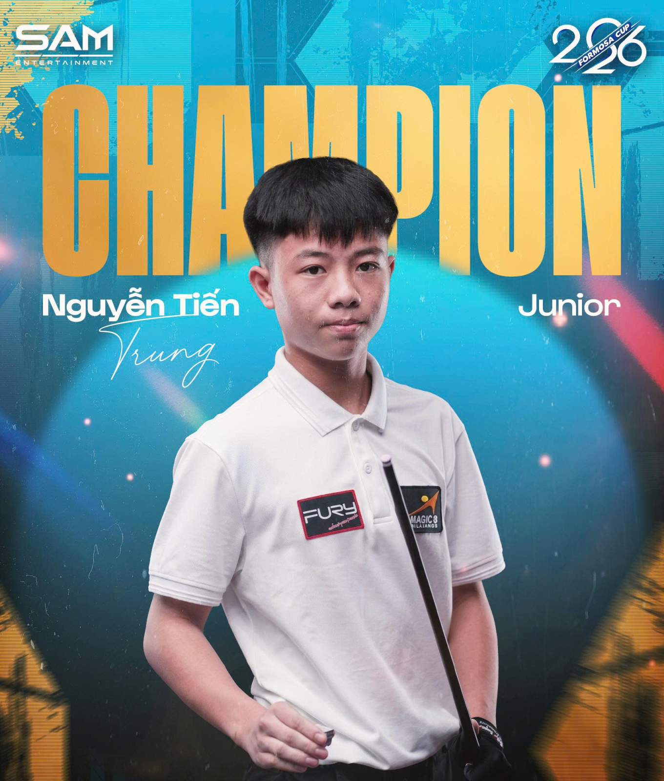 Trung Nấm vô địch Formosa Cup 2026 – danh hiệu quốc tế đầu tiên trong sự nghiệp