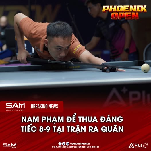 Nam Phạm để thua đáng tiếc 8-9 trong trận ra quân Phoenix Open 2026