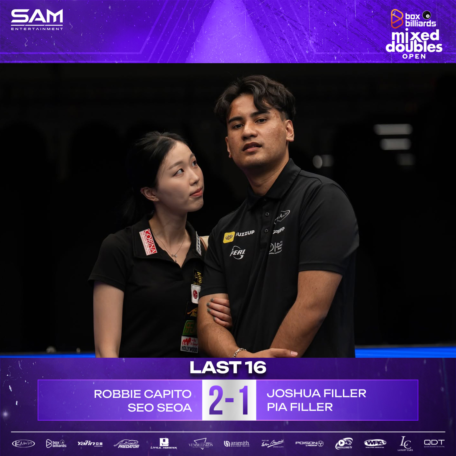 XÁC ĐỊNH 8 CẶP ĐÔI GÓP MẶT TẠI TỨ KẾT BOX BILLIARDS MIXED DOUBLES OPEN 2026