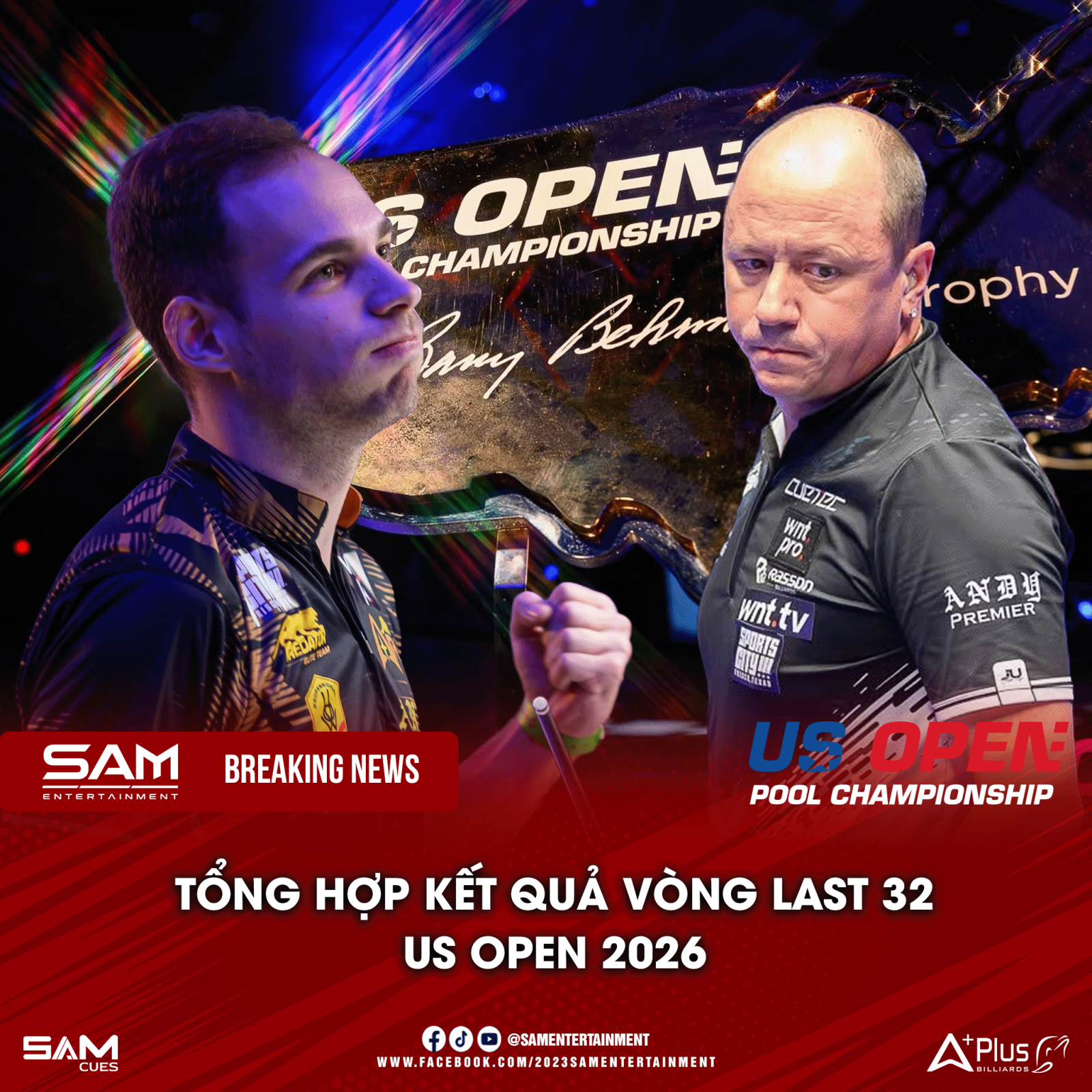Tổng hợp kết quả Last 32 US Open 2026: Fedor Gorst loại Shane Van Boening, 16 cơ thủ xuất sắc nhất lộ diện