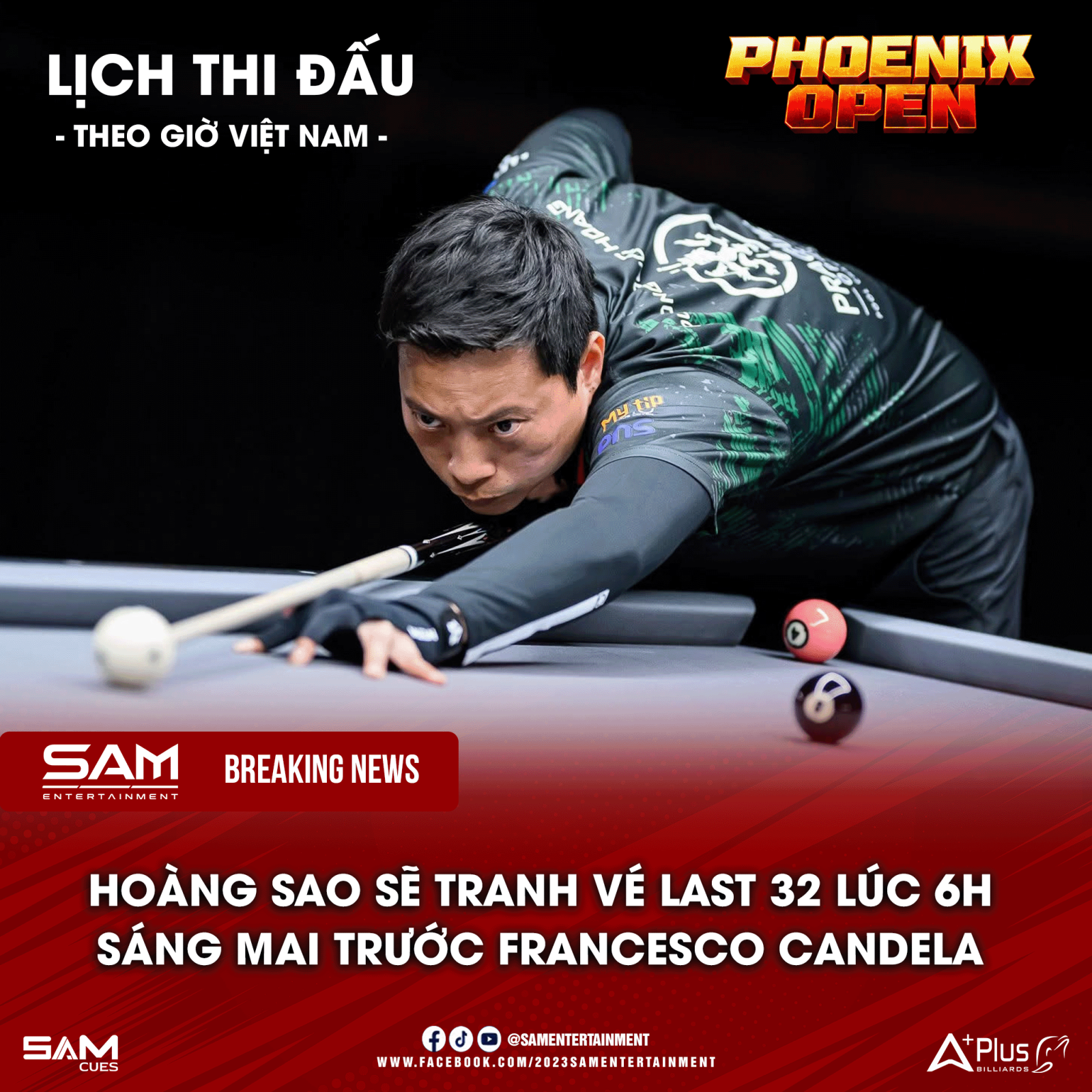 Lịch thi đấu nhánh thắng Phoenix Open 2026: Dương Quốc Hoàng tranh vé Last 32 lúc 06:00 ngày 21/08