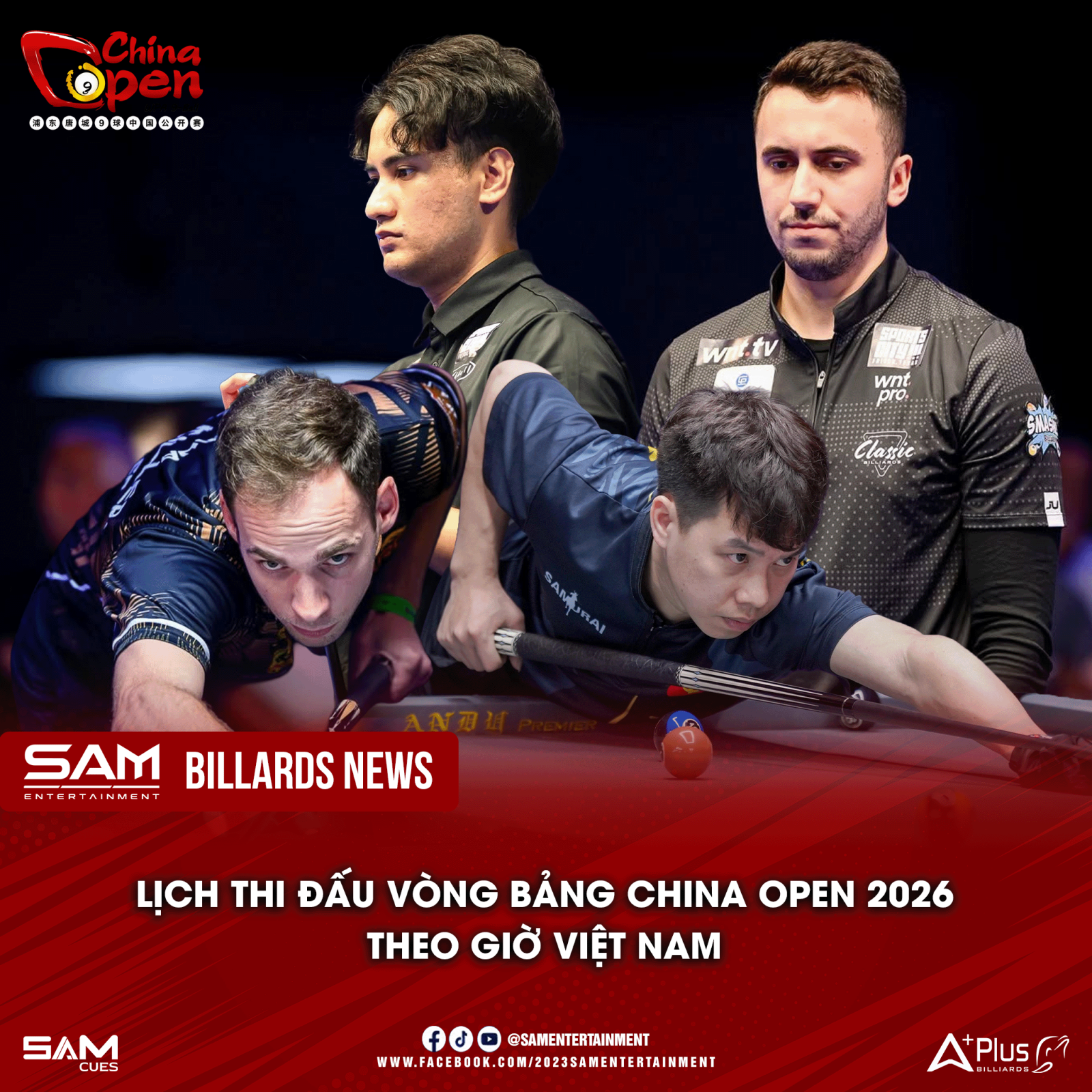 Lịch thi đấu China Open 2026 ngày 09/09: Lường Đức Thiện chạm trán Denis Grabe
