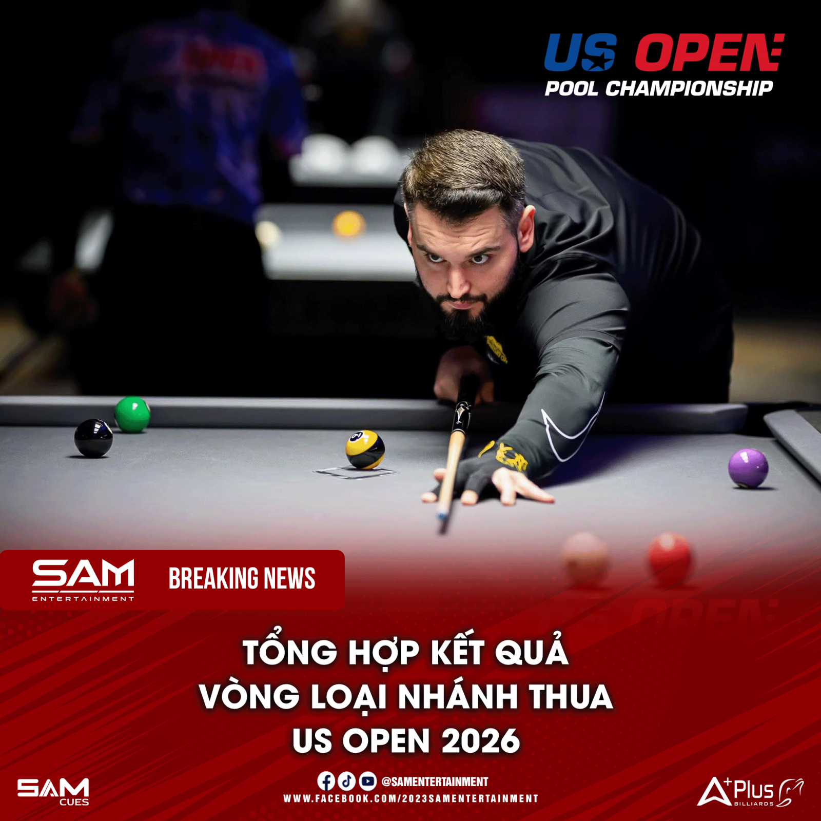 Tổng hợp kết quả vòng loại nhánh thua US Open 2026: Hàng loạt tên tuổi lớn dừng bước