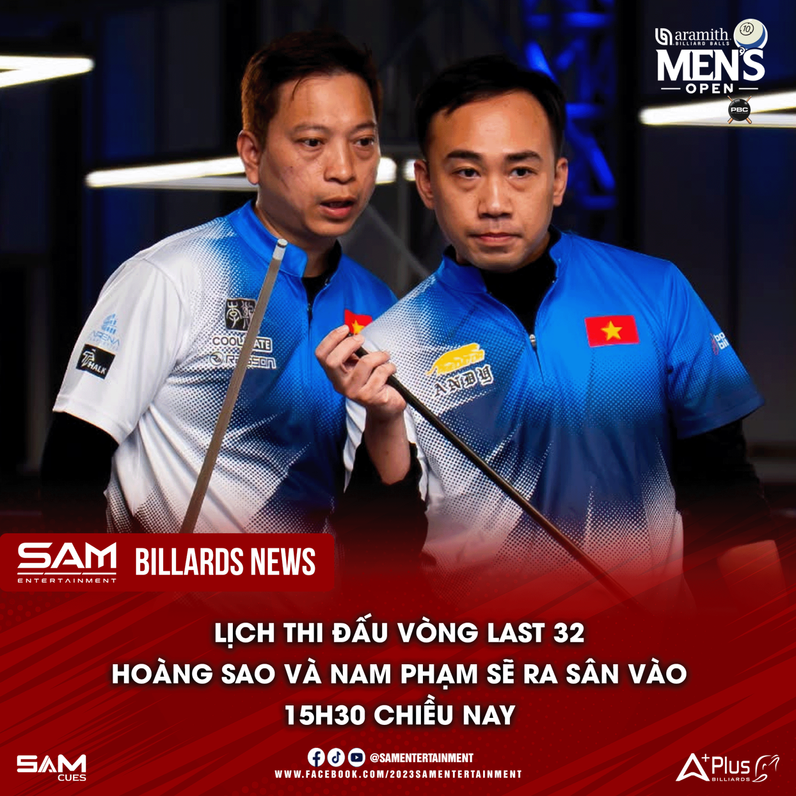LỊCH THI ĐẤU LAST 32 ARAMITH MEN’S OPEN 2026